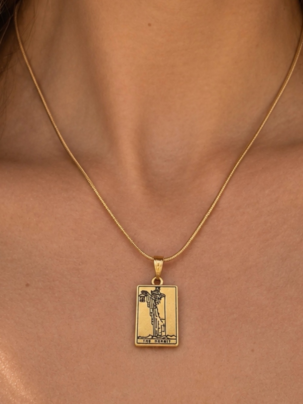 ✨ Tarot Card Necklace - The Hermit